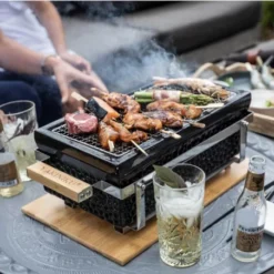 Barbecue Japonais Ceramique Noire Shichirin Rectangulaire - Konro & Yakitori Grill -Weber Pas Cher Barbecues Magasin barbecue japonais ceramique noire shichirin rectangulaire konro yakitori grill 2