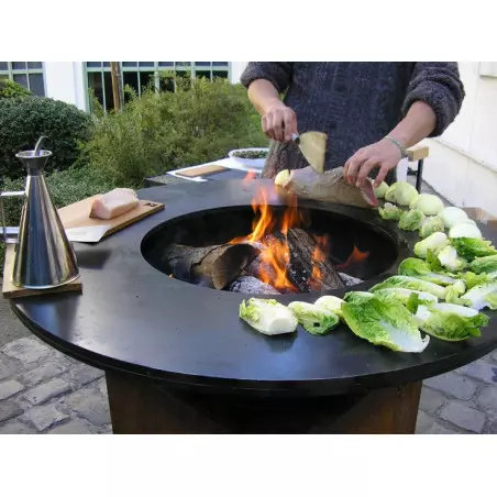 Brasero OFYR Classic 85 Plancha Acier Corten Pied 75cm 2 Brasero OFYR Classic 85 Plancha Acier Corten Pied 75cm – Image 2