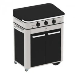 Combo Plancha Enosign Gaz 80 Inox & Acier Noir 2023 Avec Capot Noir - ENO -Weber Pas Cher Barbecues Magasin pack combo plancha enosign gaz 80 inox acier noir 2