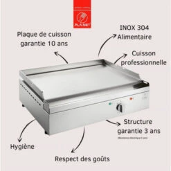 Plancha Elec PLANET Chef 55 Plaque Lisse (Réf. 240005) -Weber Pas Cher Barbecues Magasin plancha elec planet chef 55 plaque lisse ref 240005 2