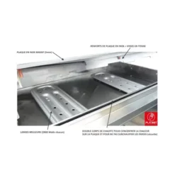 Plancha Gaz Encastrable Inox Oasi 80 Cm Plaque Lisse + Couvercle - PLANET 7 Plancha Gaz Encastrable Inox Oasi 80 Cm Plaque Lisse + Couvercle - PLANET -Weber Pas Cher Barbecues Magasin plancha gaz encastrable inox 80 cm 3 feux plaque lisse couvercle planet 5