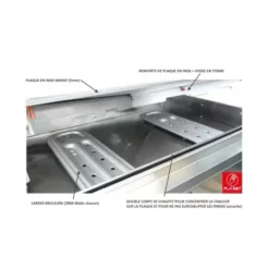 Plancha Gaz PLANET Chef 55 Plaque Inox Lisse (Réf. 0201136) -Weber Pas Cher Barbecues Magasin plancha gaz planet chef 55 plaque inox lisse 2