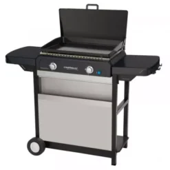 Plancha Gaz Sur Chariot Blue Flame Exld - CAMPINGAZ -Weber Pas Cher Barbecues Magasin plancha gaz sur chariot blue flame exld 2