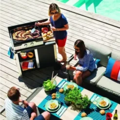 Plancha Gaz Signature Allure 260 Duo Acier/Inox -Weber Pas Cher Barbecues Magasin plancha signature allure 260 duo acier inox 2