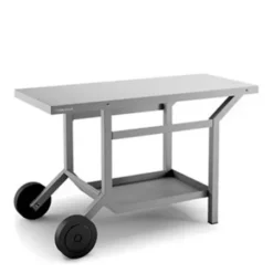 Table Roulante Acier Anthracite Mat Pour Plancha Tra G