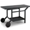 Table Roulante Acier Noir Pour Plancha Tra N